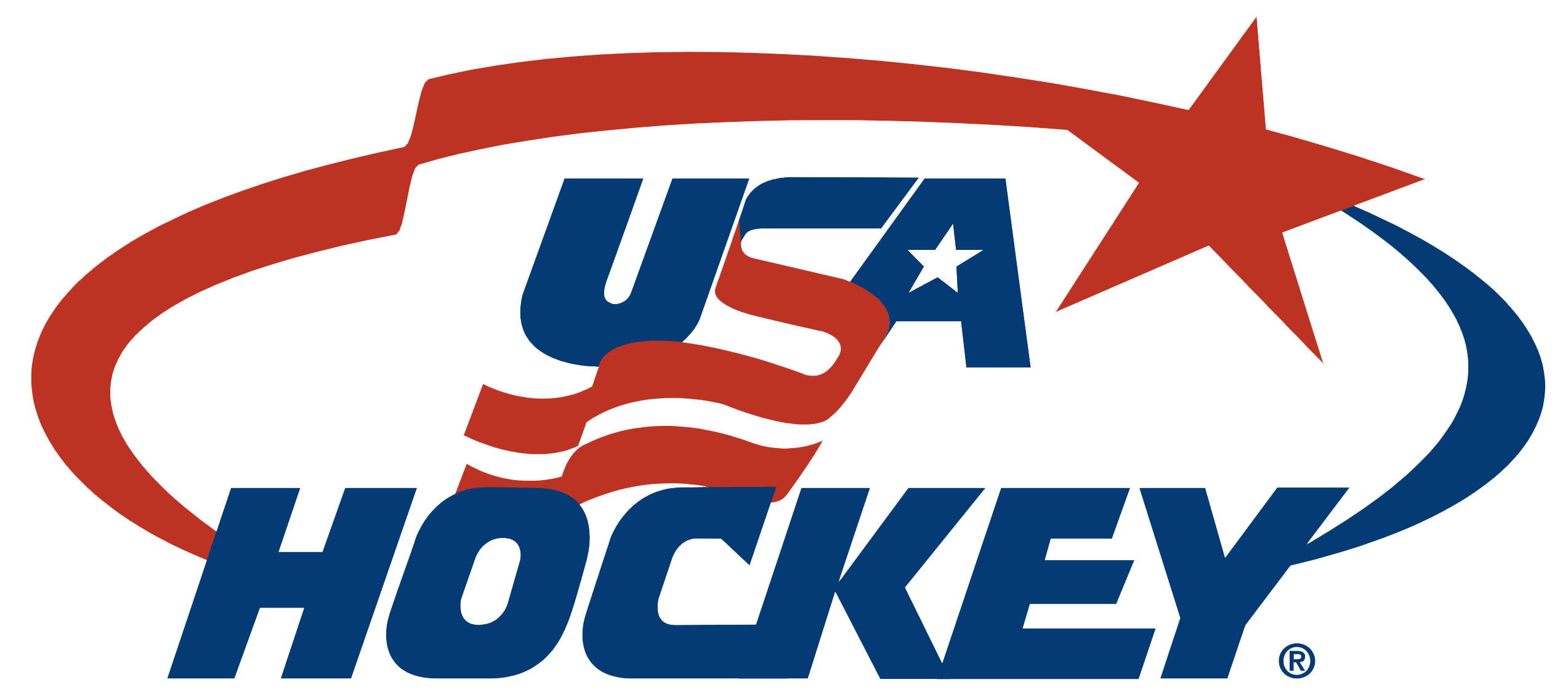USA Hockey logo featuring bold 'USA HOCKEY' text with a star graphic. Click to visit the official website of USA Hockey.